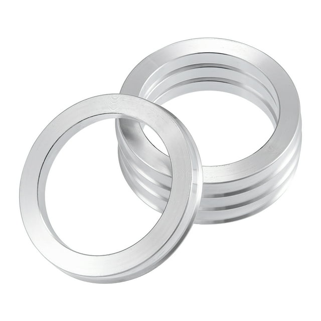 4uds Coche Auto Cubo Centrado Anillos Rueda Diámetro Centro Espaciador Plata Tono 78,1-54,1 mm