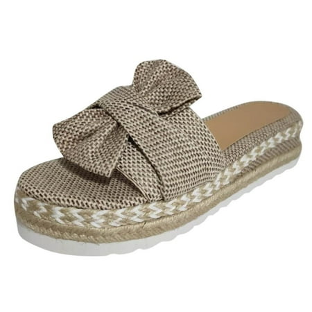 

Breathable Toe Women s Summer Arch Support Sandals Women s Weave Flat Beach Shoes Beach Sandals for Women Open on Sandals Closed Toe Sandals for Women Bow Women s Sandals
