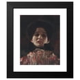 thumbnail image 2 of Gustav Klimt 12x14 Black Modern Framed Museum Art Print Titled - Lady En Face with a Planned Dress (Around 1898), 2 of 5