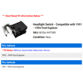 thumbnail image 2 of Headlight Switch - Compatible with 1991 - 1994 Ford Explorer 1992 1993, 2 of 2