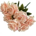 thumbnail image 4 of Decoration Simulation 7-Head Flower Weddings Home Decor Rosy Red Orange White, 4 of 7