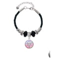 thumbnail image 2 of Delight Jewelry Silvertone Domed Multi Color CRT Big Sister Celtic Knot Leather Bead Bracelet, 7"+2" Extender, 2 of 4