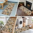 thumbnail image 5 of 2'x6' Rug Runners for Hallways Kitchen, Animals Farmhouse Non Slip Entryway Beside Floor Carpet Runner, Vintage Farm Country Star Brown Plaid Laundry Room Bedroom Throw Rugs Mat for Family Pet, 5 of 8