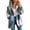 Blue, variant on Women's Lapel Plaid Fleece Jacket Fall Winter Single Button Loose Warm Sherpa Lined Coat with Pockets Red L