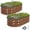 Grain, variant on INNO STAGE Galvanized Metal Raised Garden Bed Kit Outdoor Planter Box with Safety Edging 2 Pack 4x2x1FT