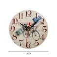 thumbnail image 2 of Reloj de pared antiguo creativo, estilo vintage, redondo, de madera, para decoración del hogar y la oficina (n.° 4), 2 of 5