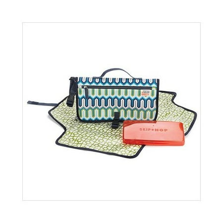 Skip Hop Jonathan Adler Pronto Changing Station in Chevron Blue