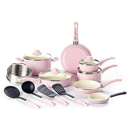 GreenLife CC002377-001 Grip Set 16-Piece Soft Pink