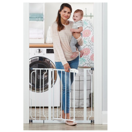 Regalo Easy Step® 38.5-Inch Extra Wide Walk Thru Baby Gate, Includes 6-Inch Extension Kit, 4 Pack Pressure Mount Kit, 4 Pack Wall Cups and Mounting Kit