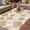 Light Brown, variant on Red Geometric Moroccan Outdoor Rug for Patio/Deck/Porch, Non-Slip Large Area Rug 5 x 7 Ft, Abstract Art Red Ombre Modern Indoor Outdoor Rugs Washable Area Rugs, Reversible Camping Rug Carpet Runner