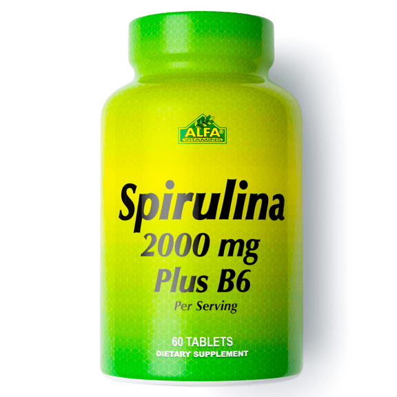 Spirulina nutritional supplement - 500 mg for Immune support & Energy Production - 60 Tablets