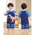 thumbnail image 2 of Fiodrimy Boys Pajamas Toddler Boys Summer Pajamas Dinosaur 2 Piece Short Sleeves Boy Pjs Kids Sleepwear Size 3-8 Years, 2 of 7