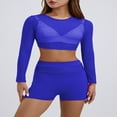 thumbnail image 3 of Ensemble de Plage Élégant pour Femmes Crop Top en Maille Transparente + Shorts, 3 of 9