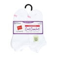 thumbnail image 2 of Hanes Ultimate Women's No Show Socks Pack, Cushioned, 8-Pairs White 5-9, 2 of 2