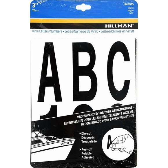 Juego de Letras y Números Troquelados Hillman 3 Pulgadas