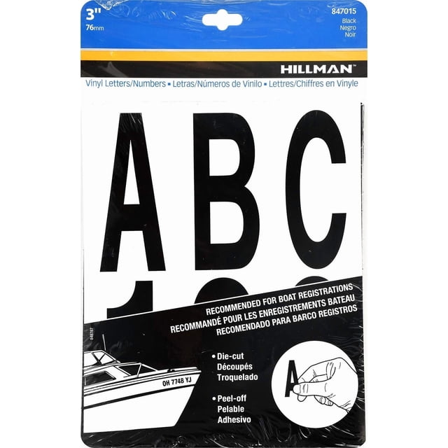 Juego de Letras y Números Troquelados Hillman 3 Pulgadas