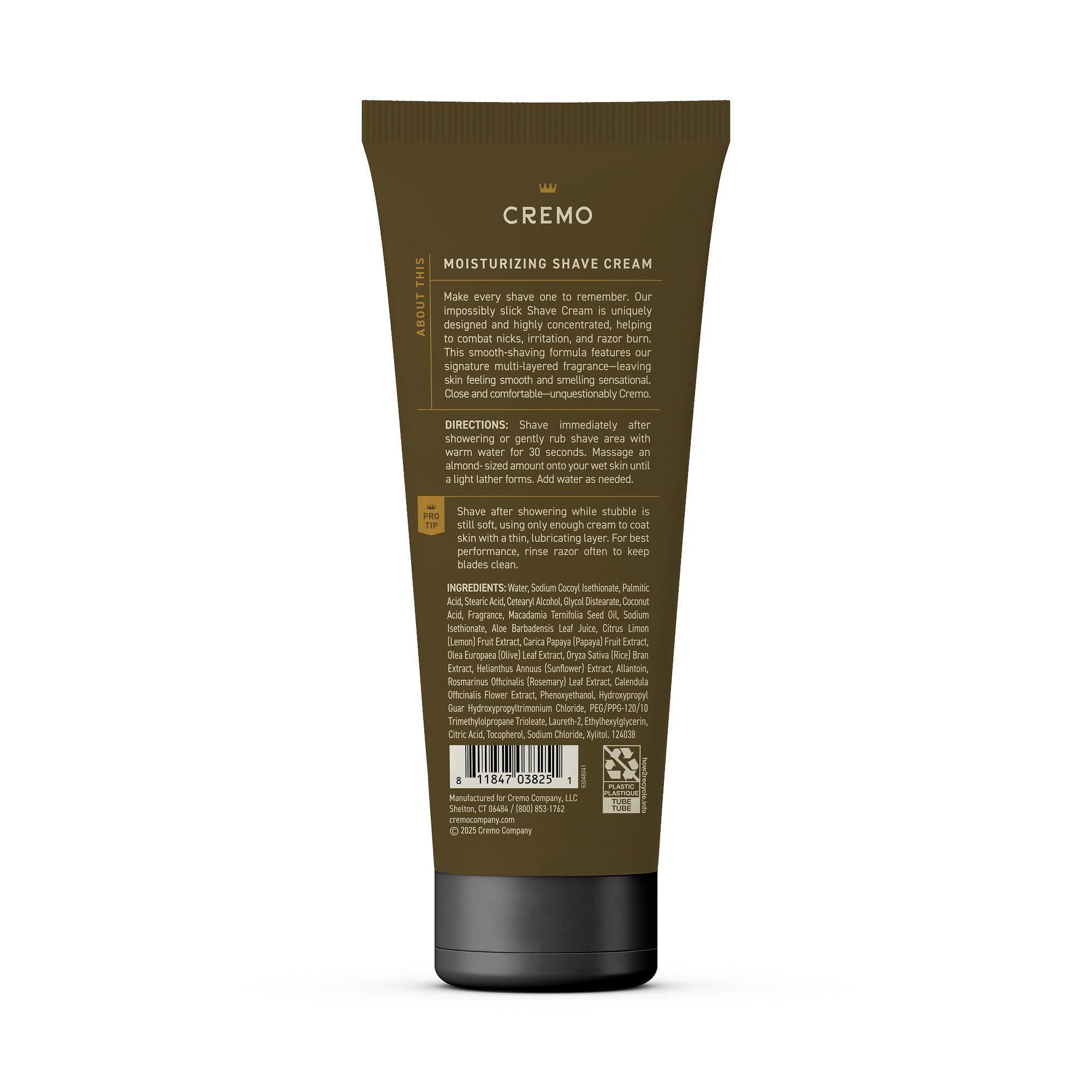 Cremo Heritage Green Moisturizing Shaving Cream for Men, Fresh Timber Scent, 6 fl oz