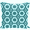 Blue, variant on Simply Daisy 16" x 16" More Hugs and Kisses Geometric Print Pillow, Blue