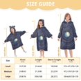 thumbnail image 4 of FORMRS Wearable Blanket Hoodie with Sleeves for Kids Cozy Flannel Sweatshirt, Beige Cat Planet, 4 of 7
