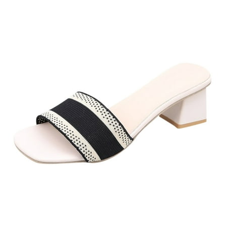 

WANYNG Fashion Women s Casual Shoes Breathable Thick-soled High Heels Sandals Close Toe Slide on Shoes for Women Open Toe Bedroom Slippers Women