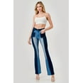 thumbnail image 4 of Patchwork High Waist Stretch 2 Tone Color Block Boot Leg jean, 4 of 4