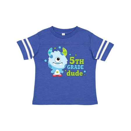 

Inktastic 5th Grade Dude with Cute Blue Monster Gift Toddler Boy Girl T-Shirt