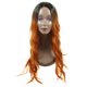 thumbnail image 1 of Peluca de cabello humano Unique Bargains 28' Naranja Rizado con gorra, 1 of 7