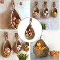 thumbnail image 5 of 2 cestas colgantes de pared con forma de lágrima, cestas colgantes tejidas a mano para frutas y verduras (L+M), 5 of 5