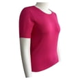 thumbnail image 3 of Suéter George Talla EG Liso Cuello Redondo Manga Corta Fucsia, 3 of 4