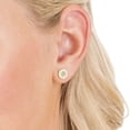thumbnail image 4 of Blomdahl | Hypoallergenic | Golden Titanium 8mm Brilliance Puck Crystal Stud Earrings | Best Choice For Sensitive Ears, 4 of 4