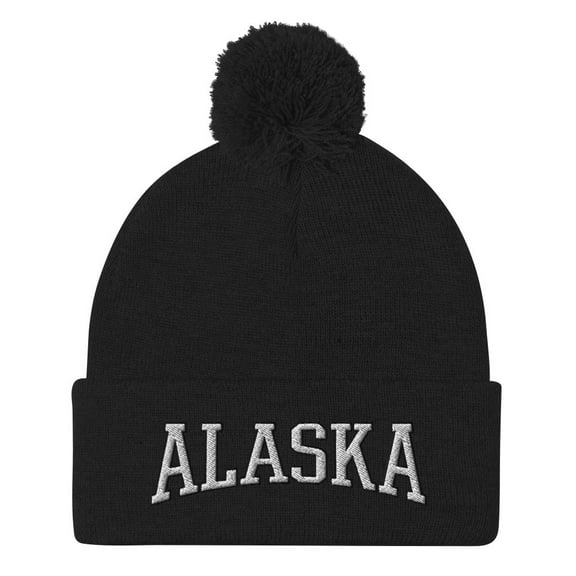 Alaska Pom-Pom Beanie (Black)