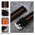 thumbnail image 3 of Silicone Watch Bands,22mm Quick Release Rubber Watch Strap for Men Women,Black&Orange with Silver Buckle, 3 of 8