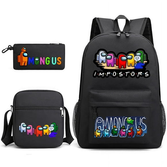 Sac à Dos Anime Mignon Unisexe Sac à Dos Scolaire Among Us Sacs à Dos Résistant à l'Eau Sac à Dos Mode Sac d'École pour École Randonnée Voyage Gym Camping Femmes Hommes Tee Meilleurs Cadeaux pour Enfants