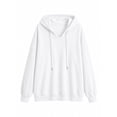 thumbnail image 4 of Lenpel Oversized Sweatshirts for Women Fall Trendy Drawstring Casual Loose Hoodies Comfy Long Sleeve Warm Pullover Tops(White,X-Large), 4 of 5