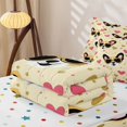 thumbnail image 6 of Homewish Kawaii Corgi Dog Zipper Queen Comforter Set with Fitted Sheet and 2 Pillowcases,Cartoon Animal Zipper Bedding Set,Pink Gold Love Print Decor,Polkadot Reversible,4pcs, 6 of 8