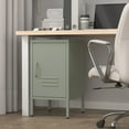 thumbnail image 5 of Marcree Metal Nightstand, Storage Cabinet with Shelf, Single Door Metal Cabinet, Multifunctional Home Table, Green, 5 of 7