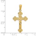 thumbnail image 4 of 14K Yellow Gold Charm Pendant 2.5 mm 16 Polished Inri Medium Crucifix, 4 of 4