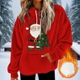 thumbnail image 4 of Roncen Christmas Fleece Hoodies for Women Fuzzy Oversized Hoodie with Pockets Casual Pullover Hooded, 4 of 7