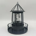 Solar Lighthouse, Rotating Outdoor Waterproof Light Beacons, 360 Degree Rotating Lamp Beacons