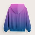 thumbnail image 5 of Mwjwdo Cute Hoodies for Teen Girls Oversized Star Print Hooded Sweatshirts Casual Loose Long Sleeve Pullover Top 4-14 Years Purple 140, 5 of 7