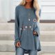 thumbnail image 5 of Tops con estampado de flores para mujer, Camiseta holgada de manga larga con cuello en V, ropa informal Vintage para mujer, camisetas que combinan con todo 2022, 5 of 5