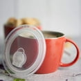 thumbnail image 2 of Kook 25-Oz Soup Cup Travel Mug with Handle & Microwave Lid, Set of 2 Cherry & Gray, 2 of 8