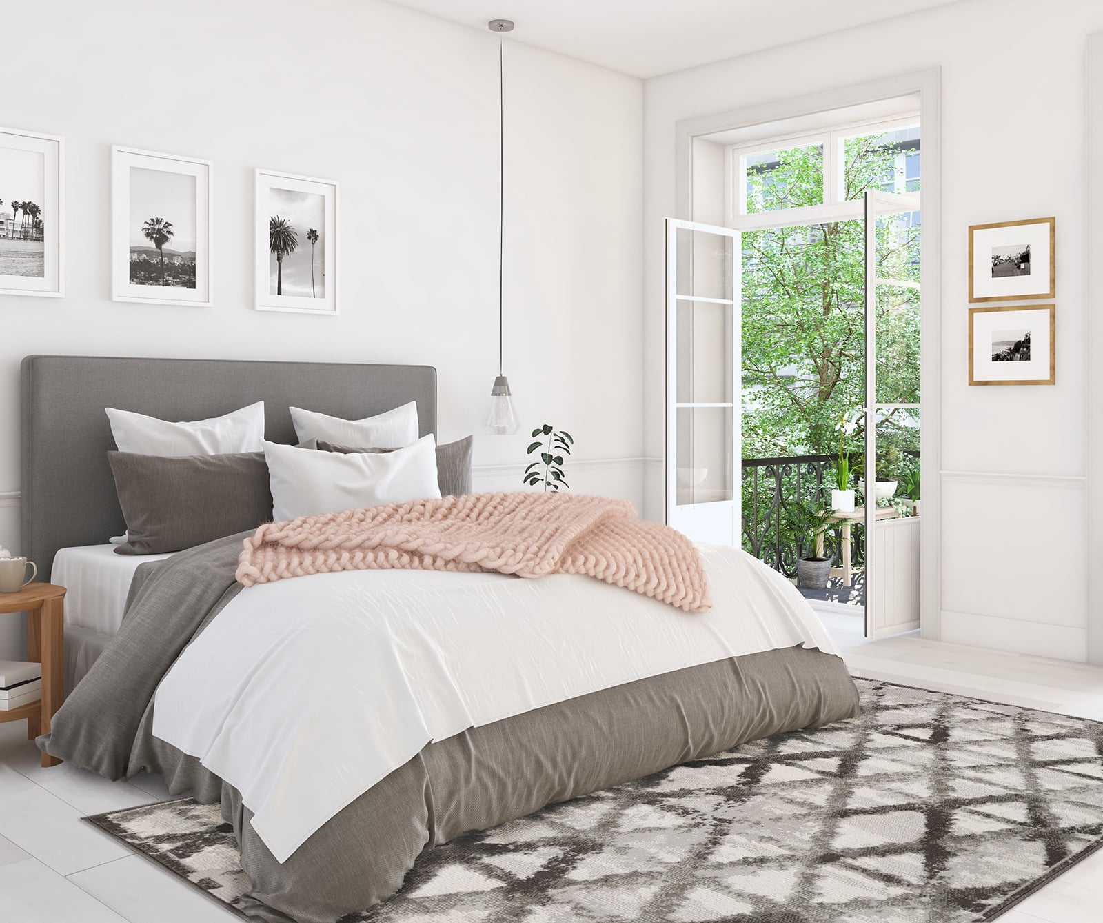 Woven Trends Modern Contemporary 3-Piece Rug Set, 5x7 Area Rug, 2x5 Runner Rug, 2x3 Accent Mat, Livingroom, Bedroom, Entryway, Durable and Stain Resistant, Gray