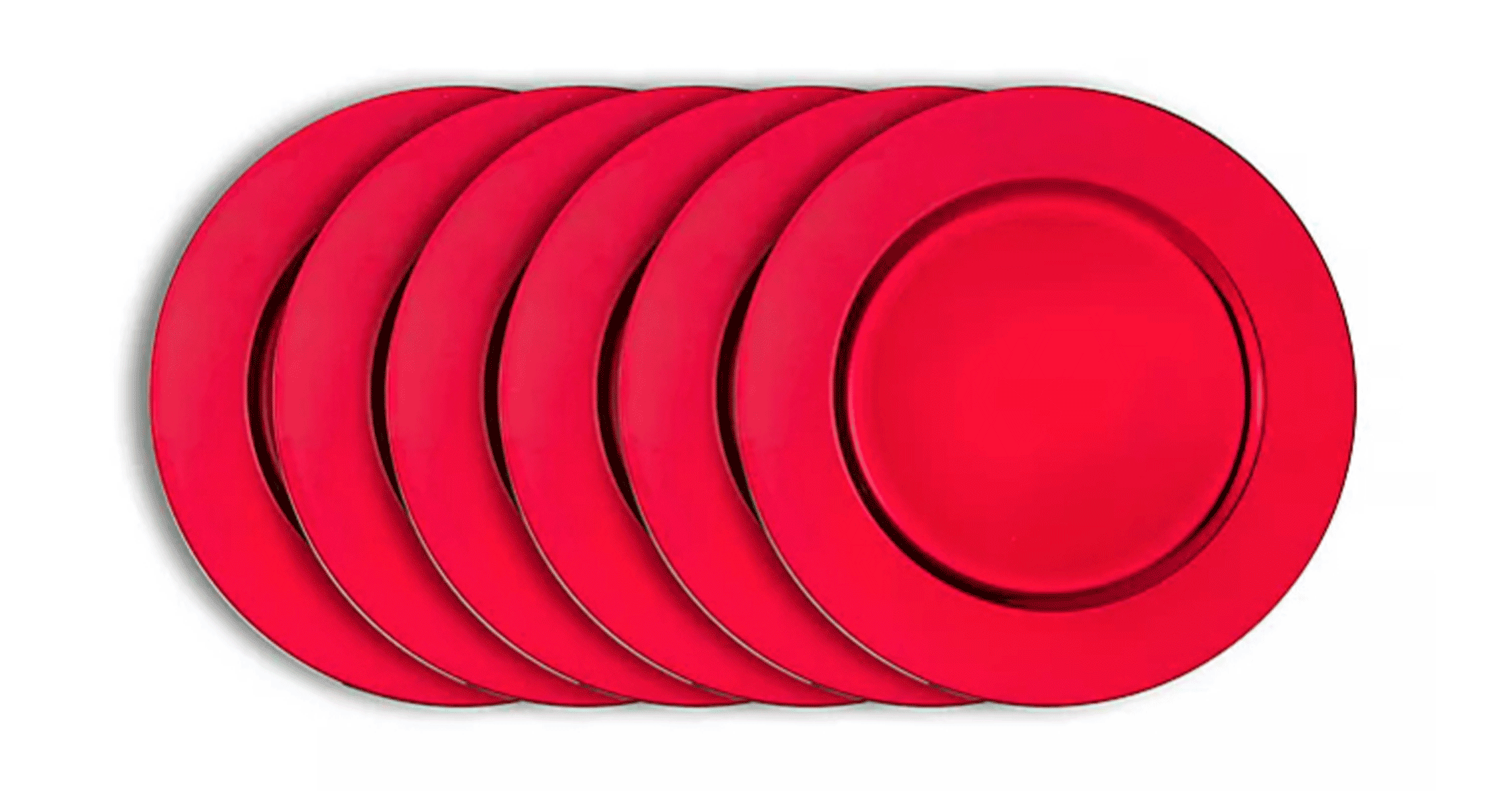 Northeast Home Goods Round Melamine Charger Plates 13Inch, Set of 6