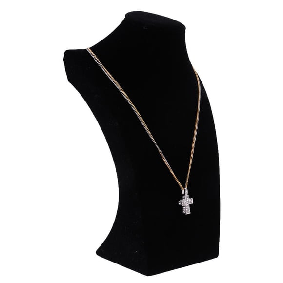 Collar colgante de de imitación de cristal de mujer para hombre Joyería de cadena de religión Plata