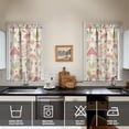 thumbnail image 2 of Mushroom (7) Kitchen Curtains - Vintage Tier Curtains for Bathroom Living RV Rod Pocket Window Drapes 36 Inch 2 Panels Set 27.5"x39" Window Treatment Tiers, 2 of 4