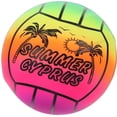 thumbnail image 1 of Inflatable Rainbow Volleyballs Beach Ball Sports Pool Ball Indoor and Outdoor Playing Inflatable Ball, 1 of 8