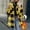 Yellow, variant on Womens Plaid Sherpa Lined Coat Button Down Lapel Collar Mid Length Fleece Warm Winter Jacket Black M