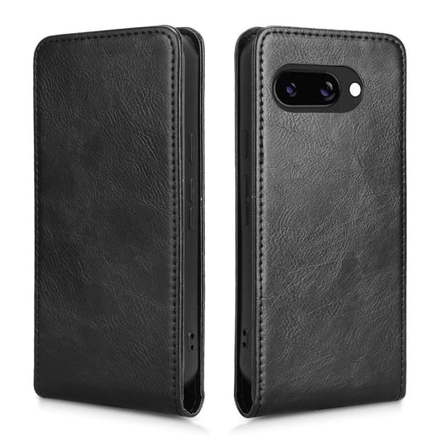 Folio Phone Case for Google Pixel 9A Magnetic Kickstand Cover with Camera Protection Black