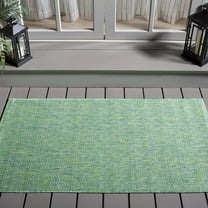 Safavieh Courtyard Finnian Solid Indoor/Outdoor Area Rug, Green/Blue, 2' x 3'7"